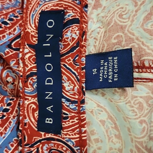 Bandolino Amy Short Size 14 Bonfire Paisley Size 14 - Picture 5 of 9